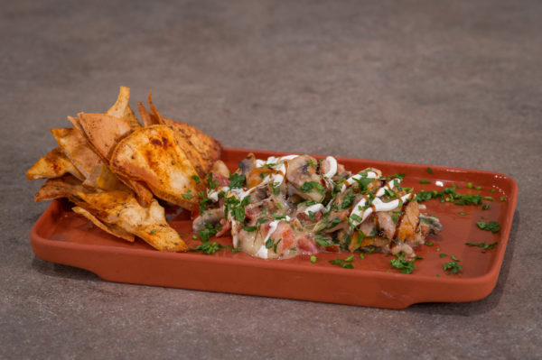 ΚΟΤΟΜΠΟΥΚΙΕΣ ΣΑΓΑΝΑΚΙ ΣΤΟ ΦΟΥΡΝΟ ΜΕ ΤΣΙΠΣ ΑΡΑΒΙΚΗΣ ΠΙΤΑΣ - ΣΕΦ ΣΤΟΝ ΑΕΡΑ